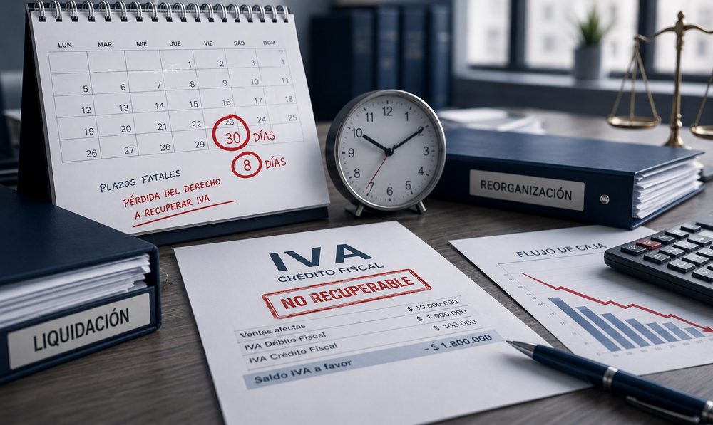 Calendario con plazos fatales de 30 y 8 días para recuperar el IVA